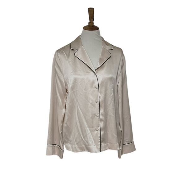 COS 100% Silk Pajama Shirt Blouse – Versatile Daywear or Sleepwear, Size S - Picture 6 of 8